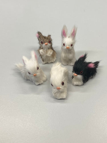 5 Felltierchen Kaninchen mini