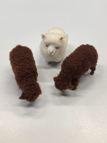 3 Felltierchen Lamm stehend klein