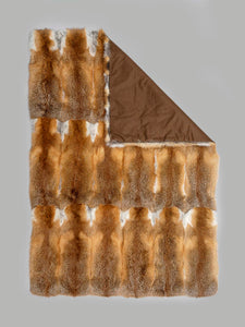 Decke 140 x 200 cm aus CH-Rotfuchsfellen